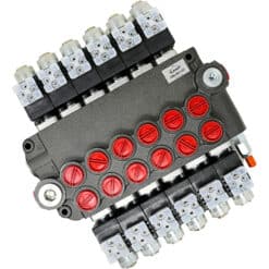 Overhead product photo of six spool Z80 Monoblock valve