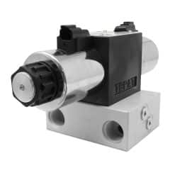 Carrete de válvula de 25 GPM en un bloque distribuidor de tercera función