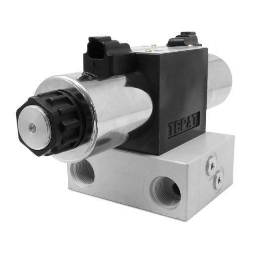 Carrete de válvula de 25 GPM en un bloque distribuidor de tercera función