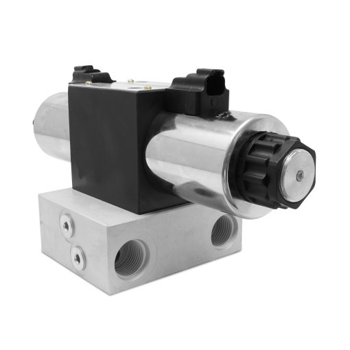 Carrete de válvula de 25 GPM en un bloque distribuidor de tercera función